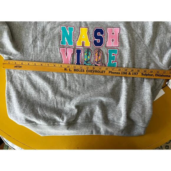 Originality Nashville Graphic Sweatshirt Gray Size Medium NWT - Picture 7 of 8